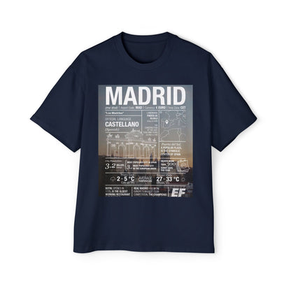 Madrid Graphic Tee — Vintage City Weather Poster T‑Shirt