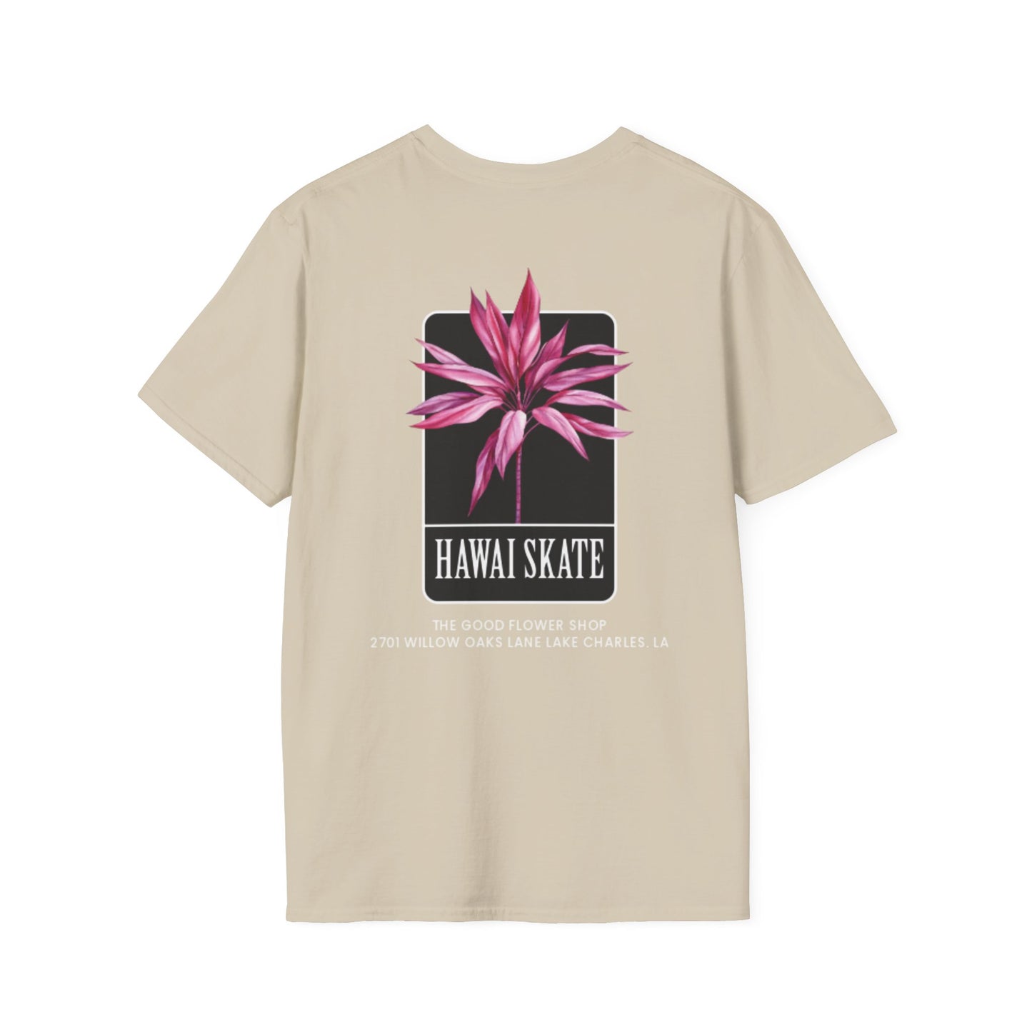 Hawaii Skate Floral Unisex T-Shirt - Relaxed Fit Graphic Tee