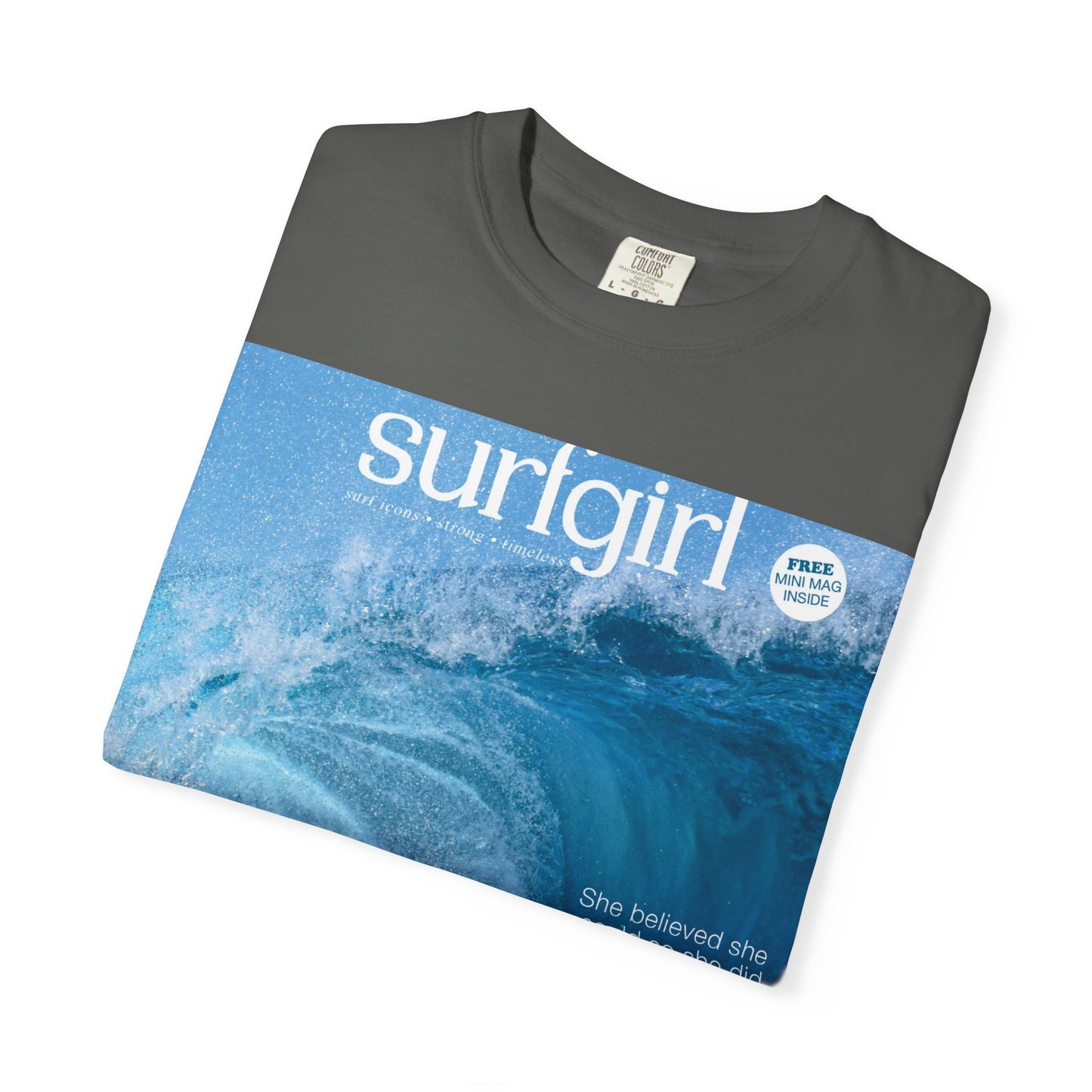 Surfgirl Wave Photo T-Shirt — Vintage Surf Magazine Graphic Tee