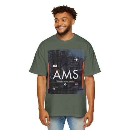 AMS Amsterdam Airport Tee — Travel-Inspired Graphic T-Shirt
