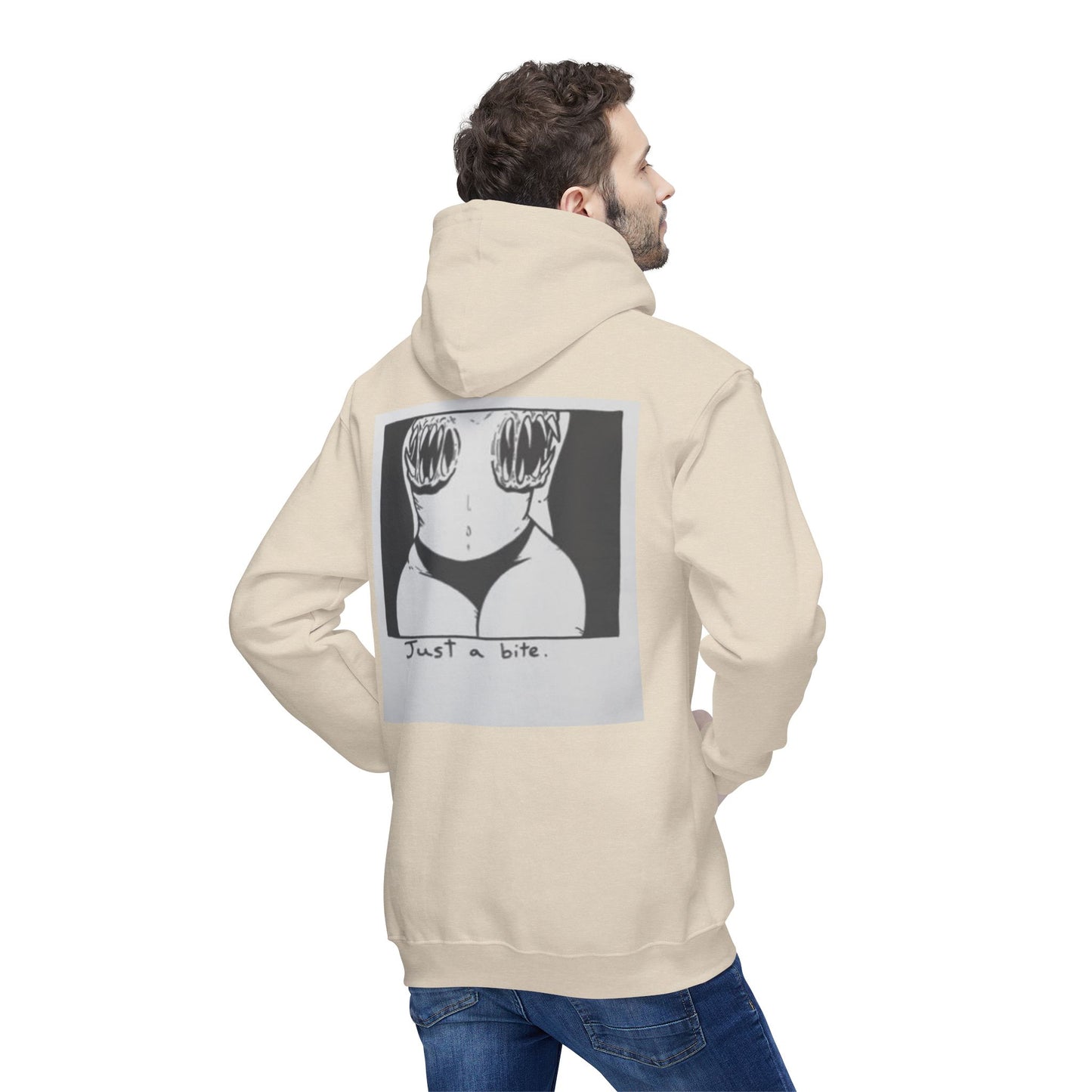 Unisex Hooded Sweatshirt with 'Just a Bite' Design - Casual Comfort for Every Occasion