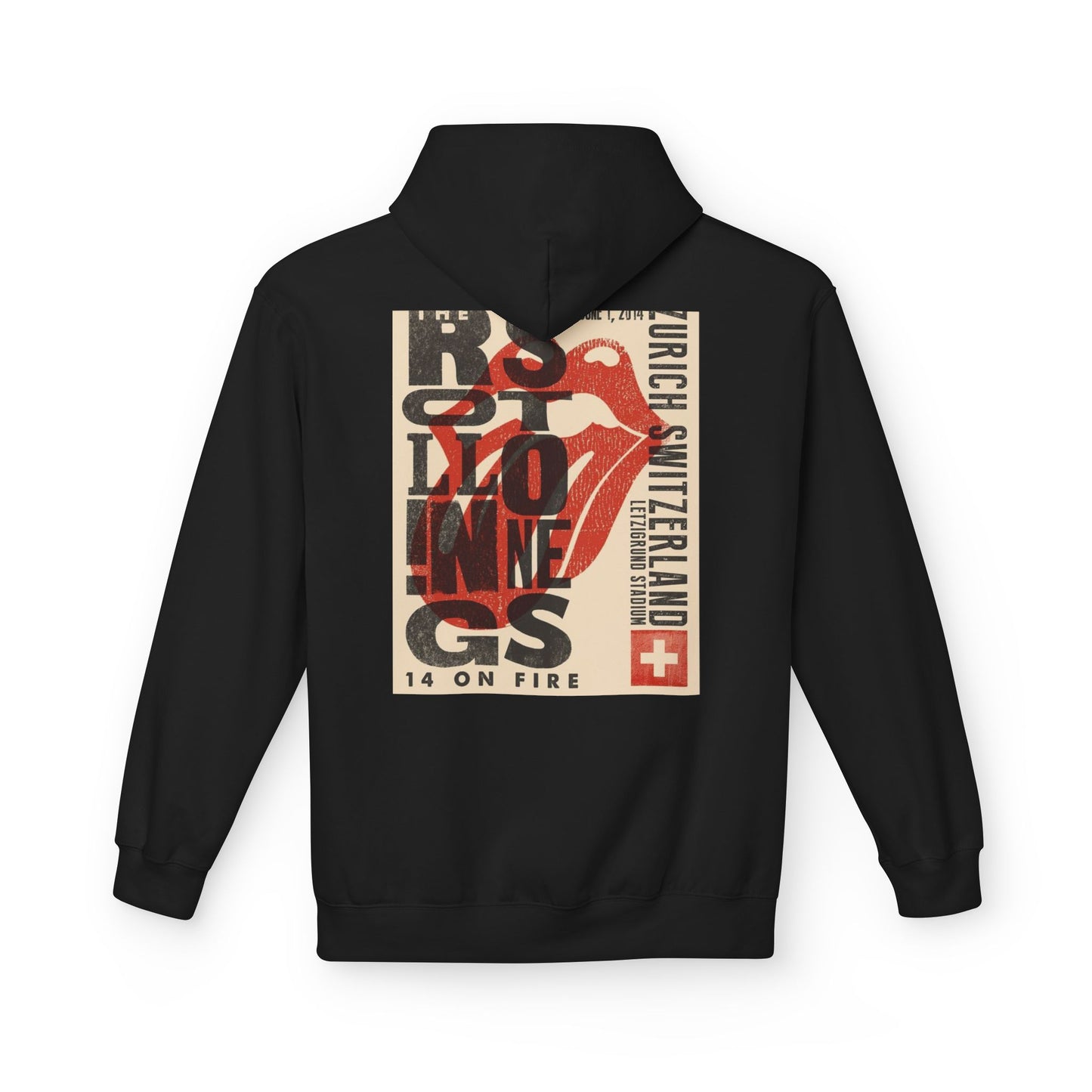 Retro Rock Band Fleece Hoodie - Unisex Softstyle with Vintage Concert Design