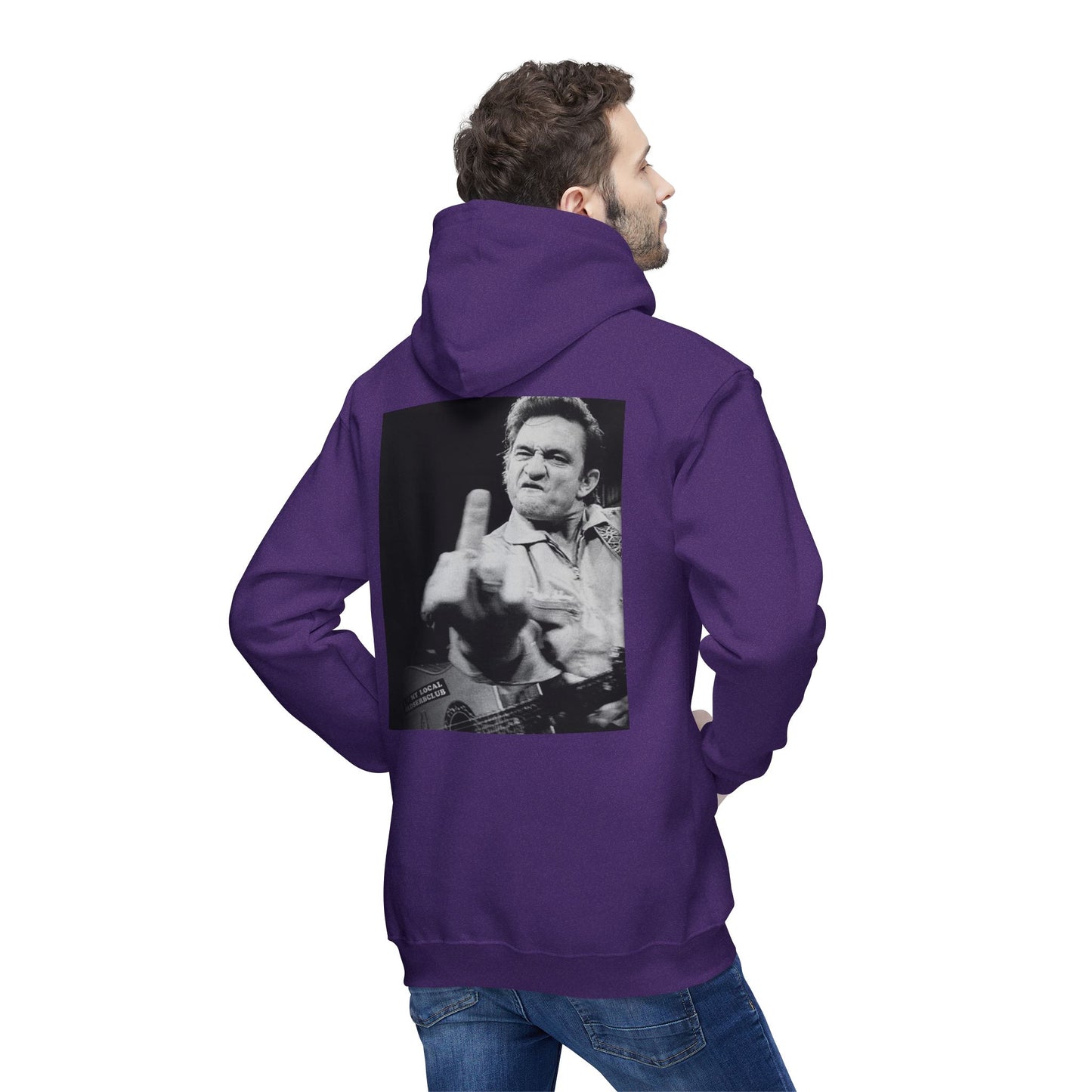 Unisex Hooded Sweatshirt with Bold Graphic Print - Perfect for Music Lovers