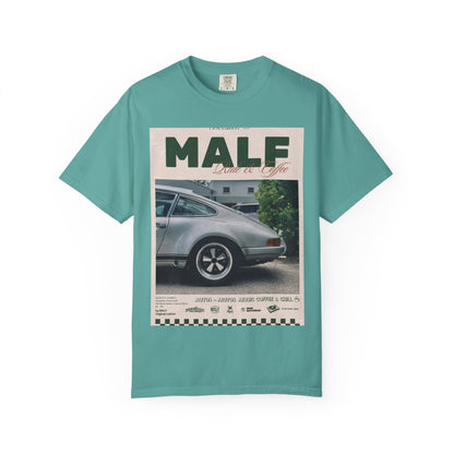 Vintage Porsche Photo Tee — "MALF Live to Ride" Graphic T-Shirt