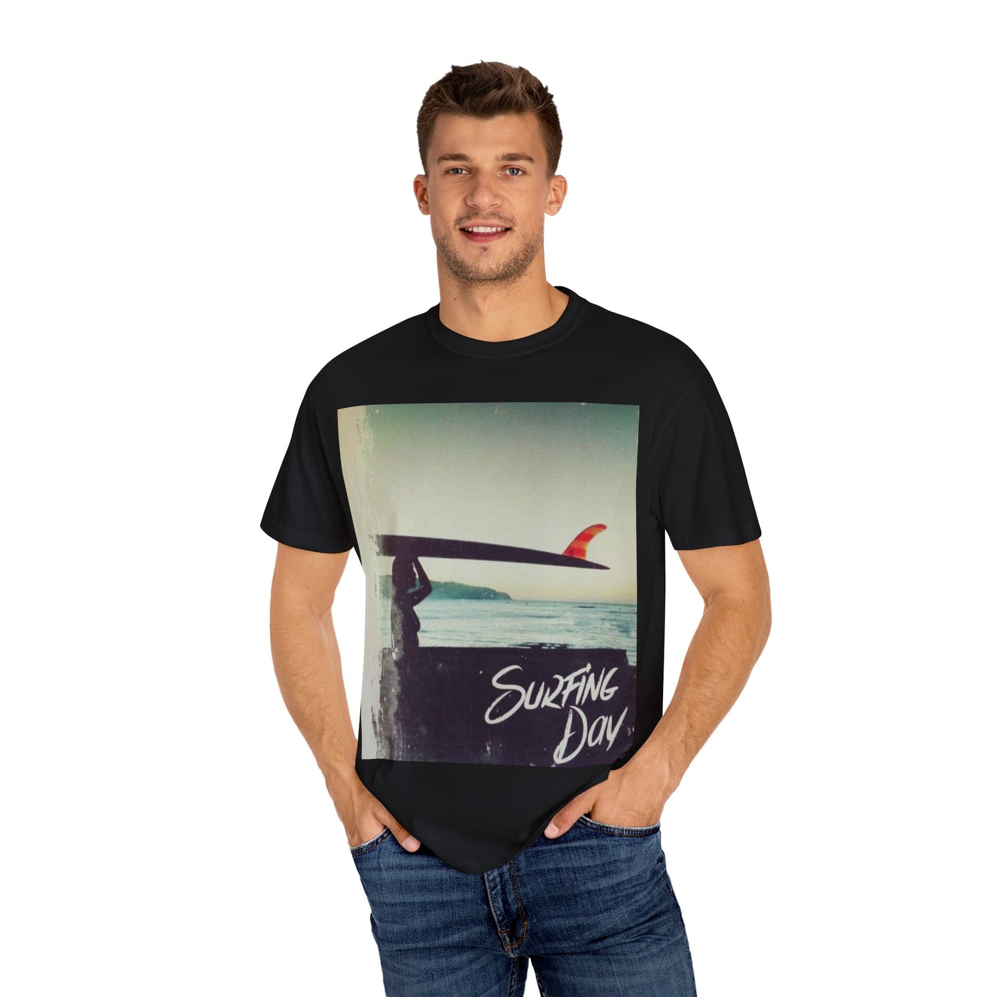 Surfing Day Unisex Tee | Vintage Style T-shirt for Beach Lovers, Summer Vibes, Gift for Surfers, Casual Strolling, Summer Outings