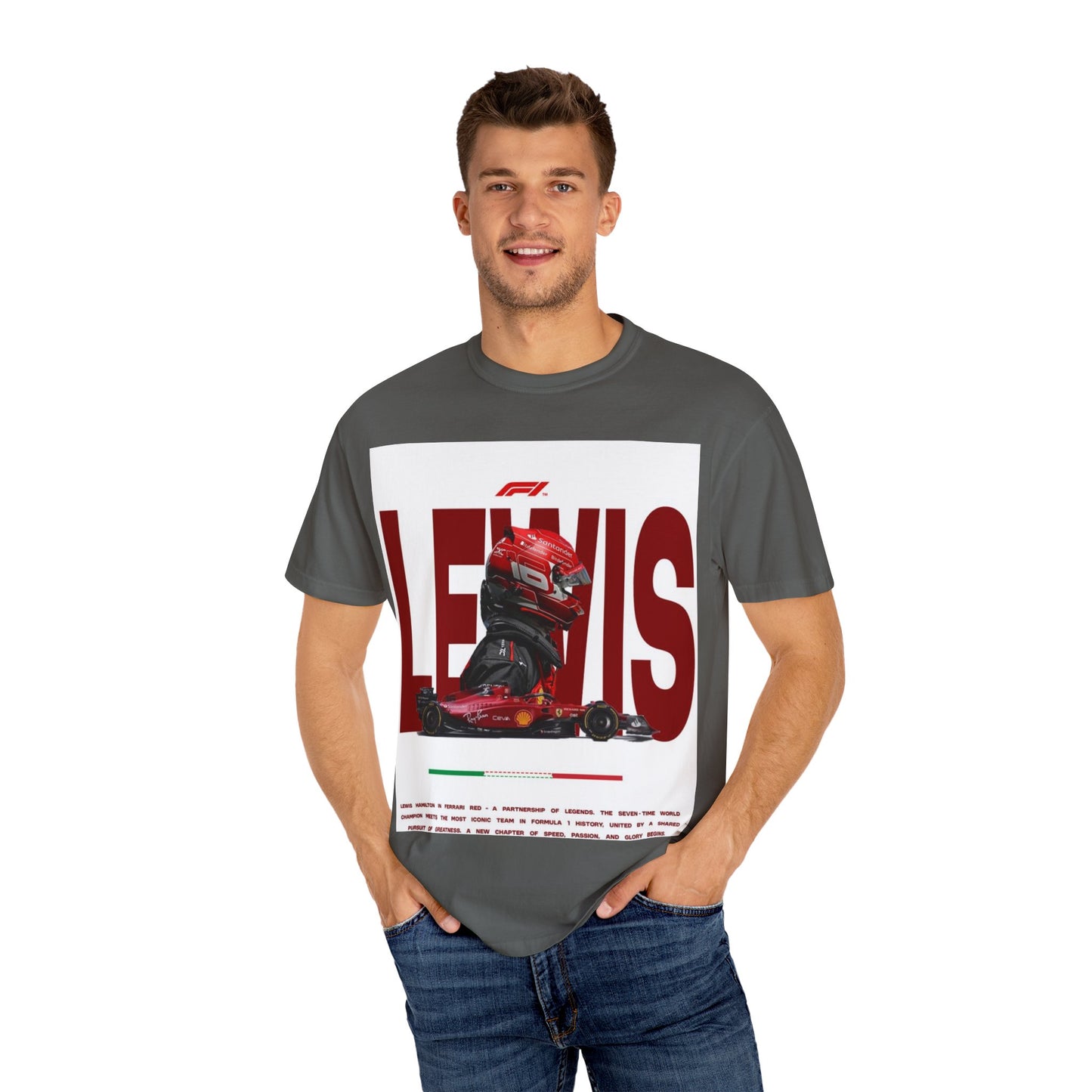 Lewis Hamilton F1 Unisex Garment-Dyed T-Shirt - Perfect for Racing Fans