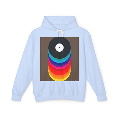 Colorful Vinyl Record Unisex Lightweight Hoodie