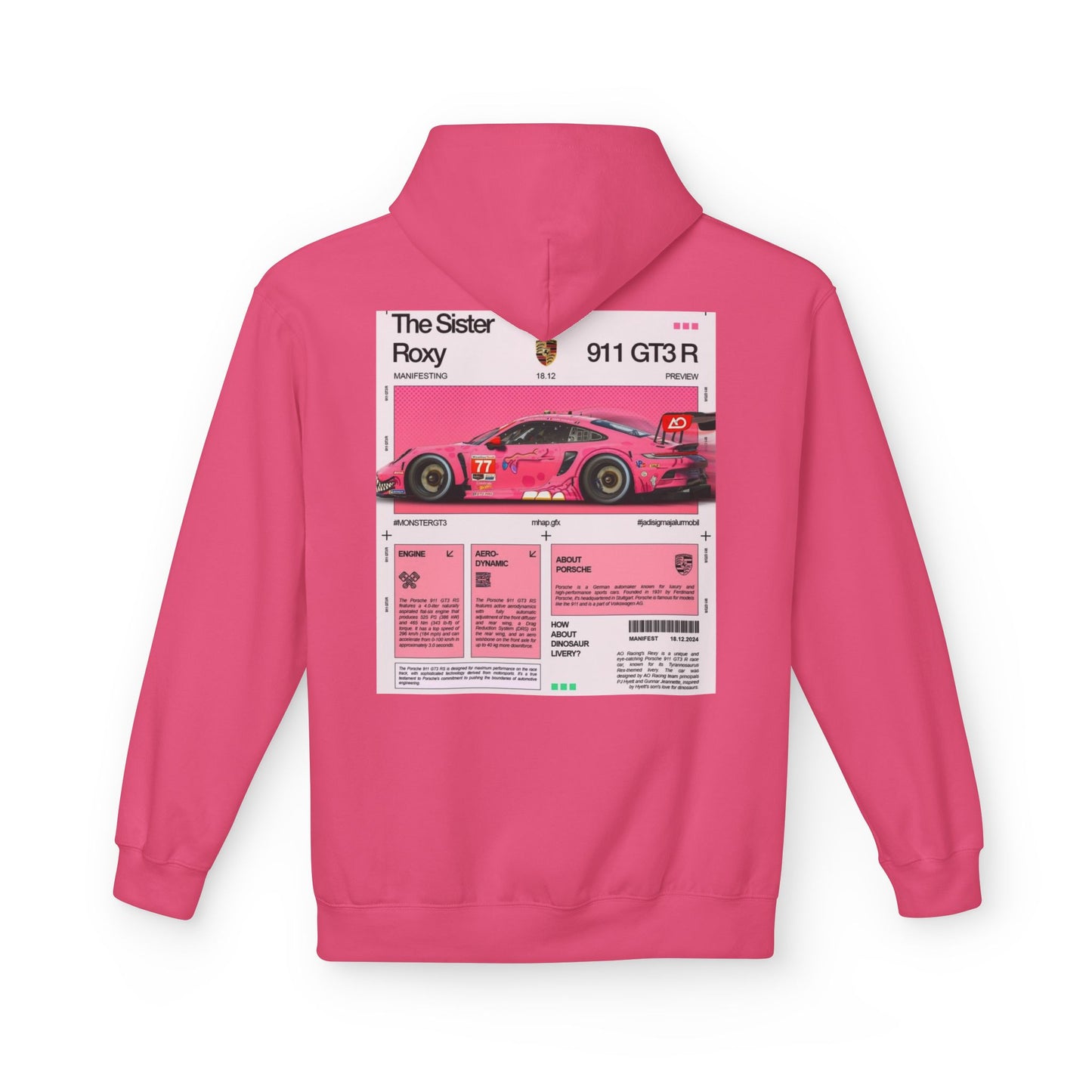 Racing-Inspired Unisex Fleece Hoodie - The Sister Roxy Design