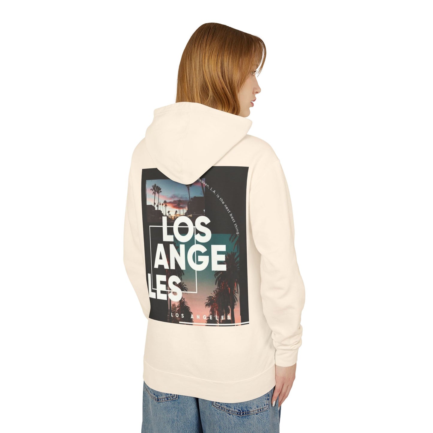 Unisex Los Angeles Vintage Hooded Sweatshirt, Lightweight Casual Hoodie, Travel Souvenir, Summer Wardrobe Essential, Gift for Him/Her