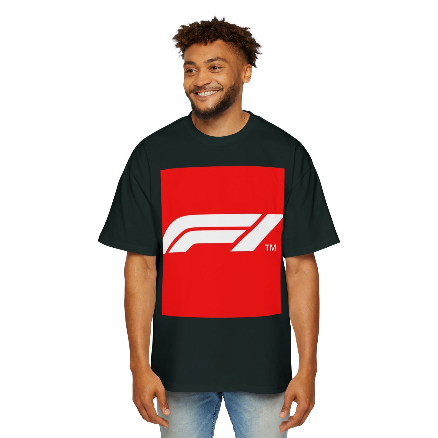 Racing Graphic Tee — Bold Red F1 Logo Shirt