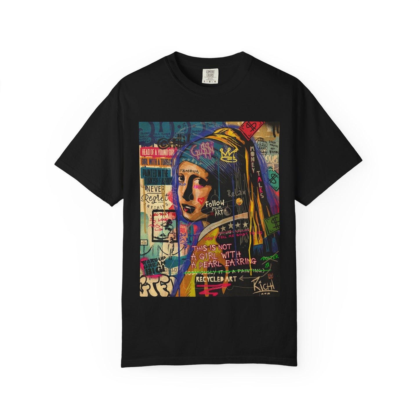 Artistic Unisex Garment-Dyed T-shirt - 'This Is Not a Girl with Great Hair' Design