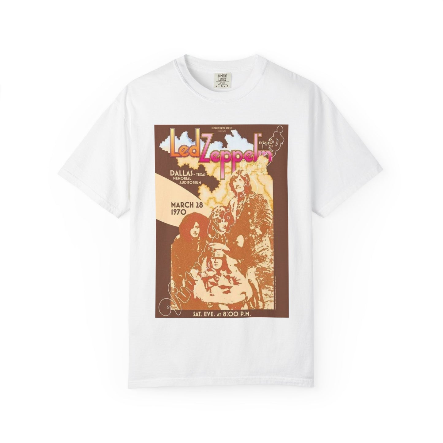 Retro Led Zeppelin T-Shirt | Unisex Garment-Dyed Tee for Music Lovers