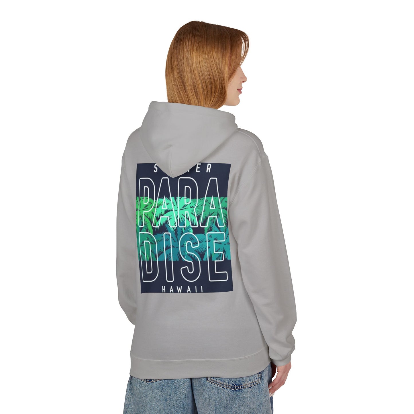 Summer Paradise Fleece Hoodie, Relaxed Beachwear, Hawaii Gift, Unisex Sweatshirt, Vacation Attire, Casual Outfit