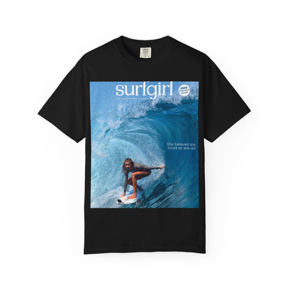 Surfgirl Wave Photo T-Shirt — Vintage Surf Magazine Graphic Tee