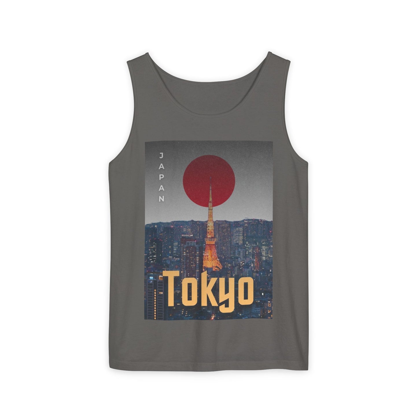 Tokyo Vintage Poster Tank — Japan Cityscape Graphic Tank Top