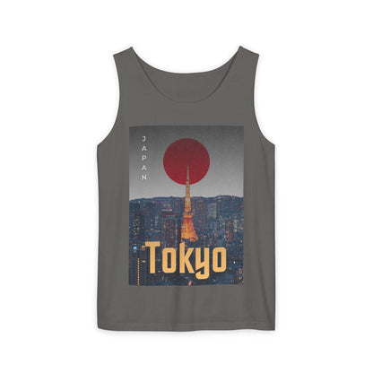 Tokyo Vintage Poster Tank — Japan Cityscape Graphic Tank Top