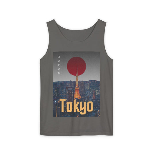 Tokyo Vintage Poster Tank — Japan Cityscape Graphic Tank Top