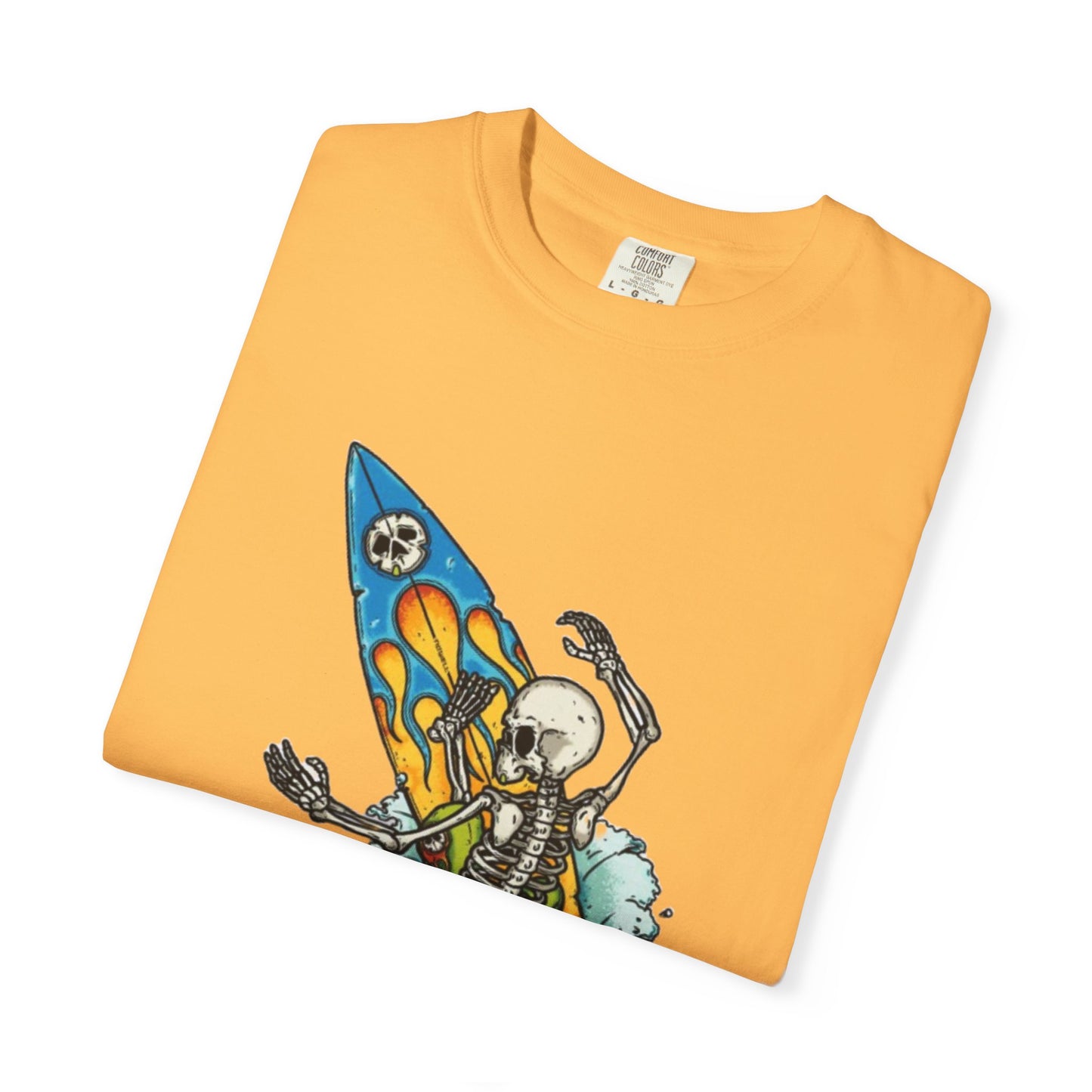 Surfing Skeleton Unisex T-shirt | Graphic Tee, Vintage Style, Beachwear, Gift for Surfers, Fun Summer Look