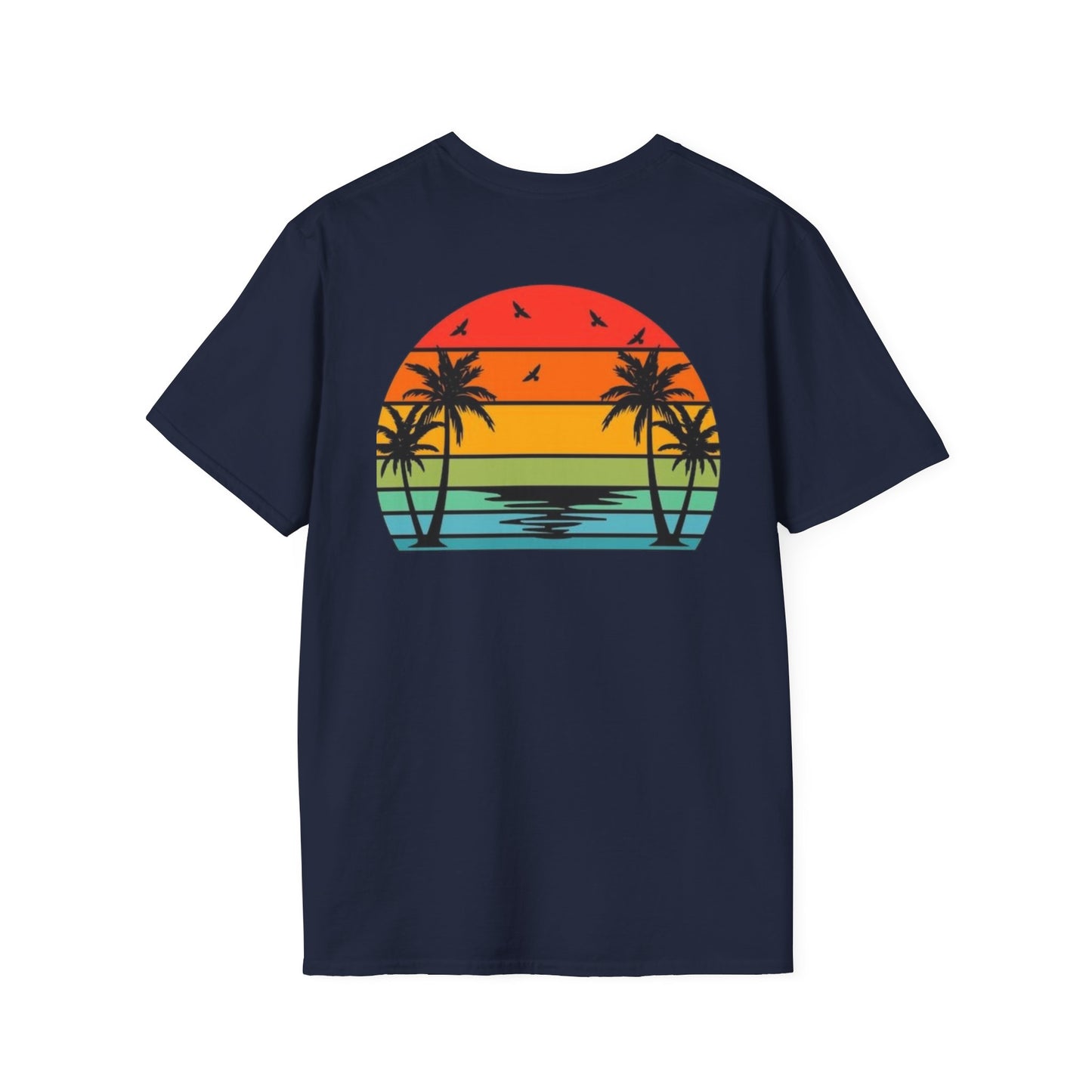 Tropical Sunset T-Shirt, Beach Vibes Tee, Unisex Graphic Shirt, Vacation Apparel, Summer Gift, Casual Wear