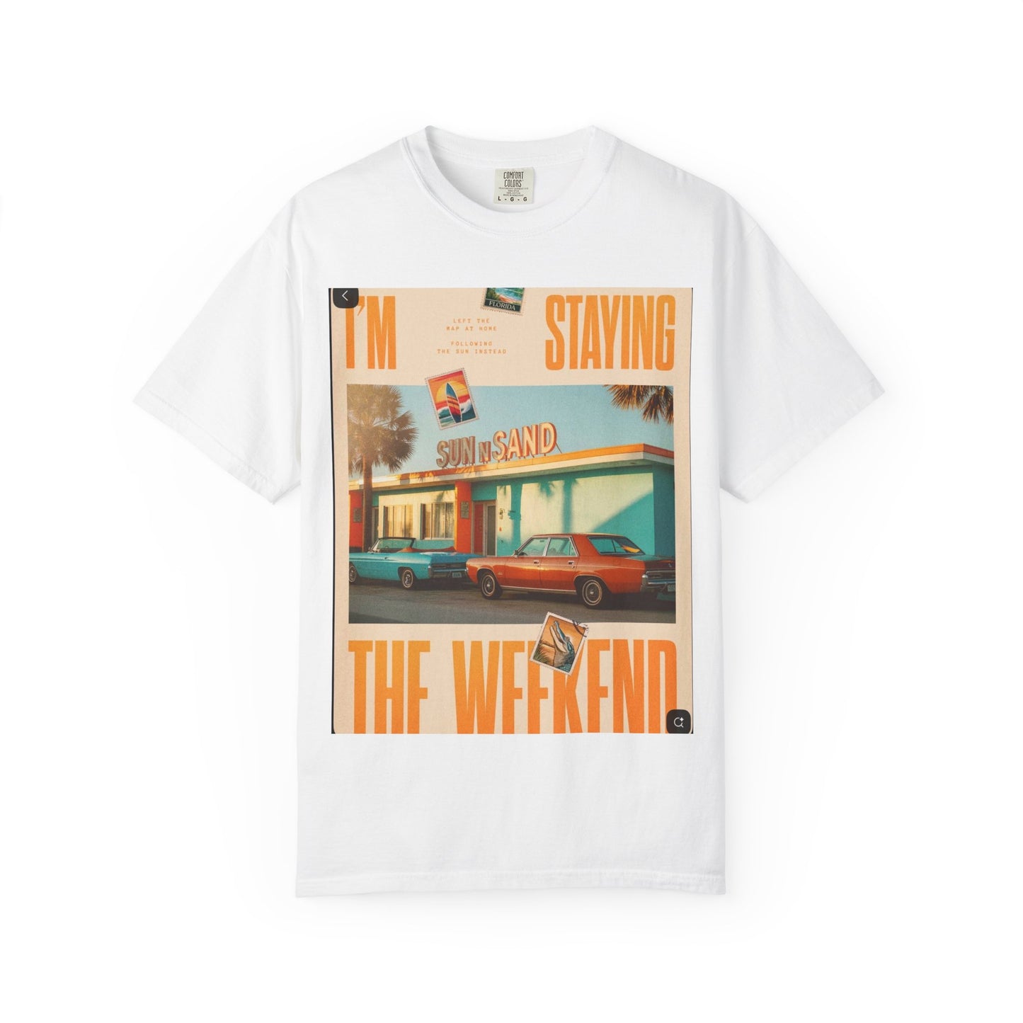 Weekend Staycation Vintage T-Shirt — "I'm Staying the Weekend" Retro Diner Design