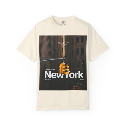 New York City Traffic Light Photo T‑Shirt — Urban Streetwear Tee