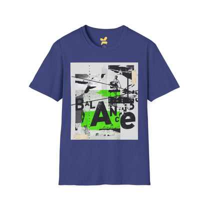 Retro Graphic Tee - Balance Art Design for Casual Style