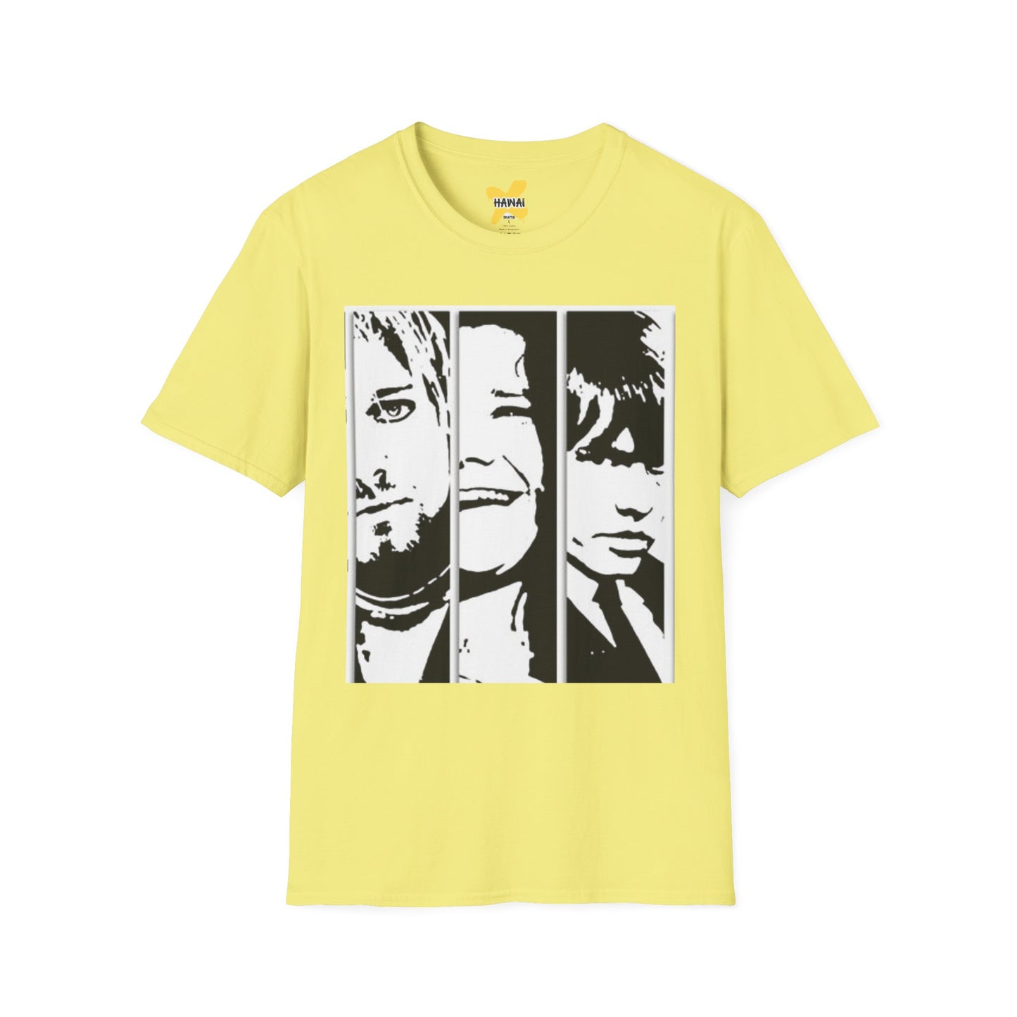 Trendy Band Graphic T-Shirt, Unisex Softstyle Tee, Casual Everyday Wear, Music Lover Gift, Rock Band Style