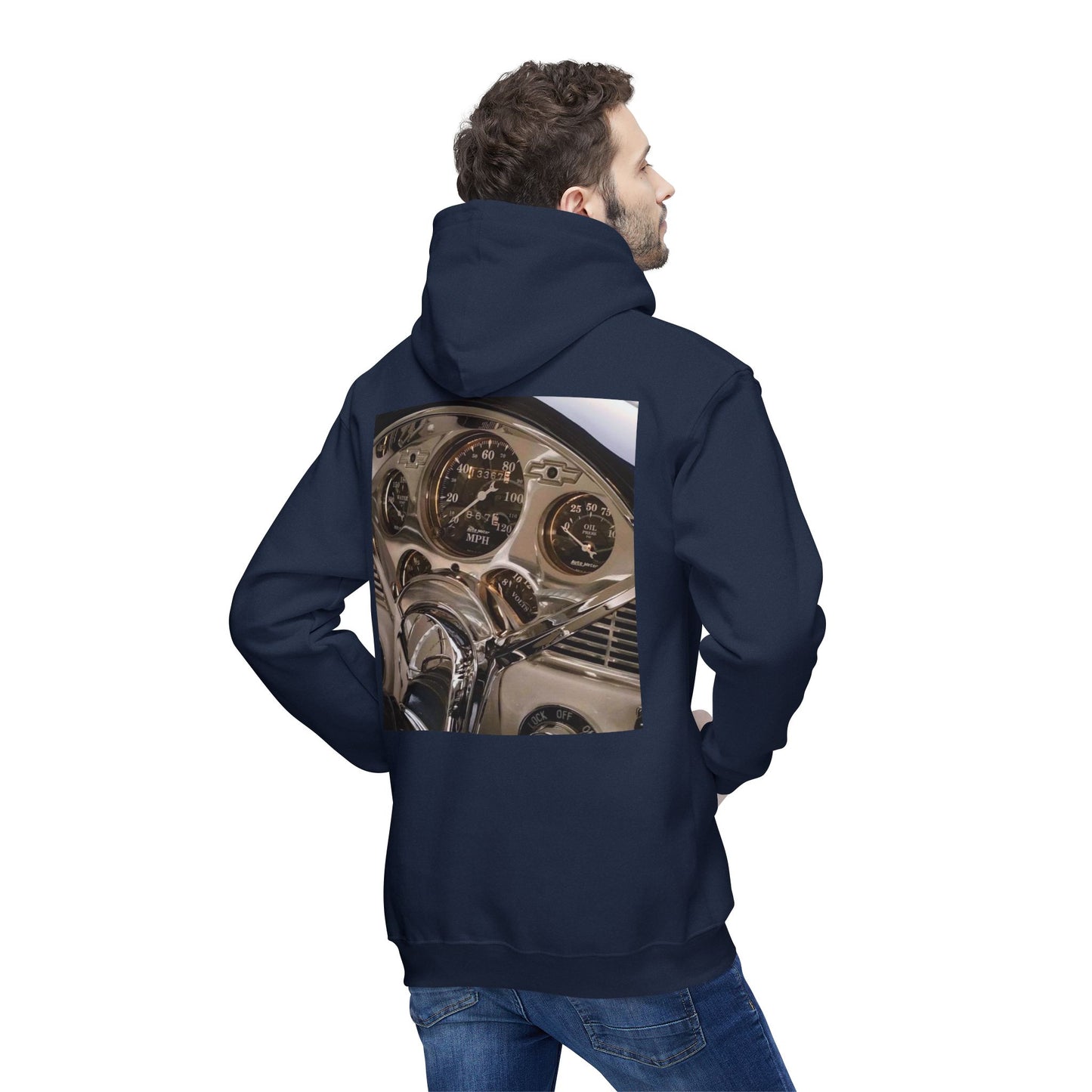 Vintage Car Dashboard Unisex Hooded Sweatshirt