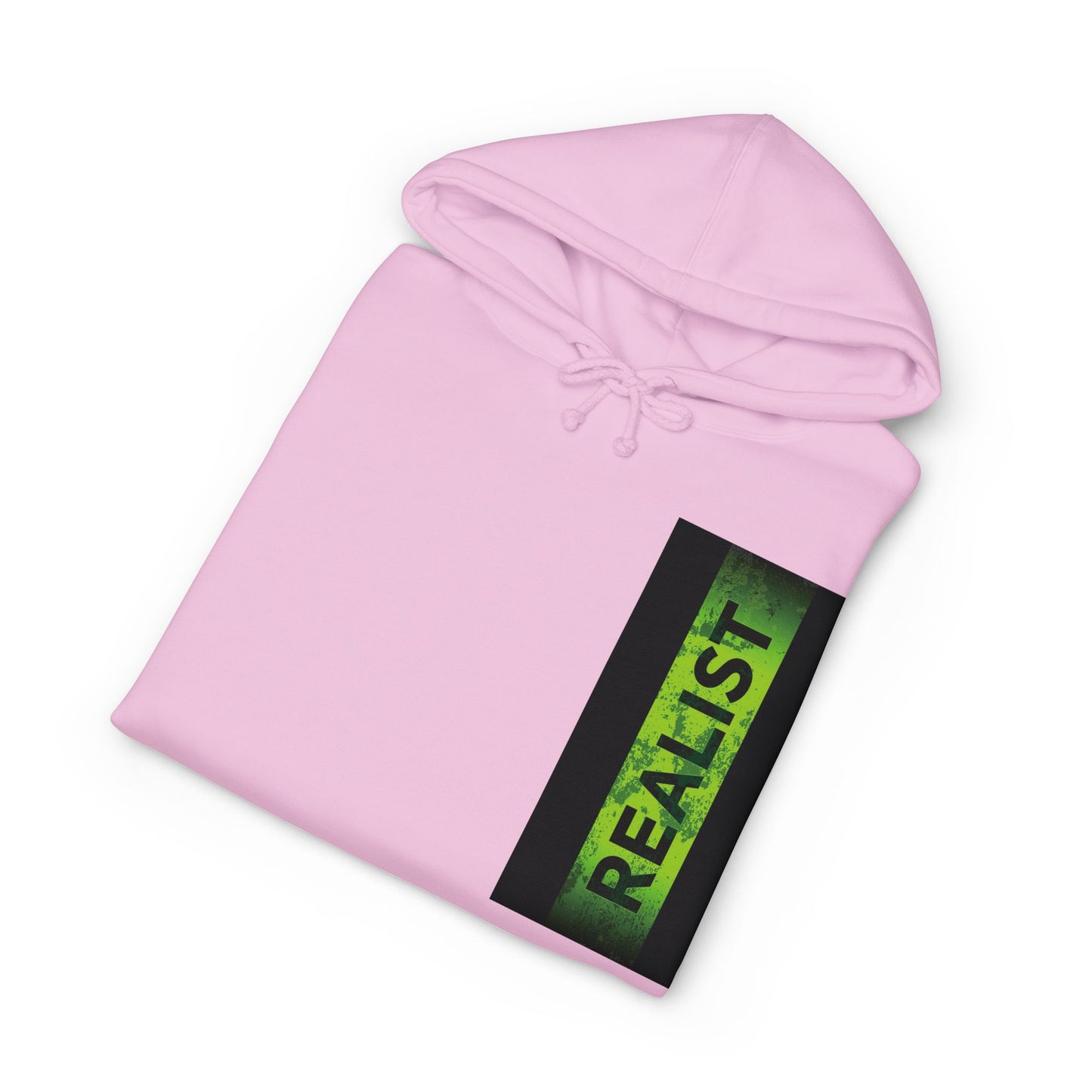 Realist Ghost Hoodie — Neon Yellow Graphic Pullover