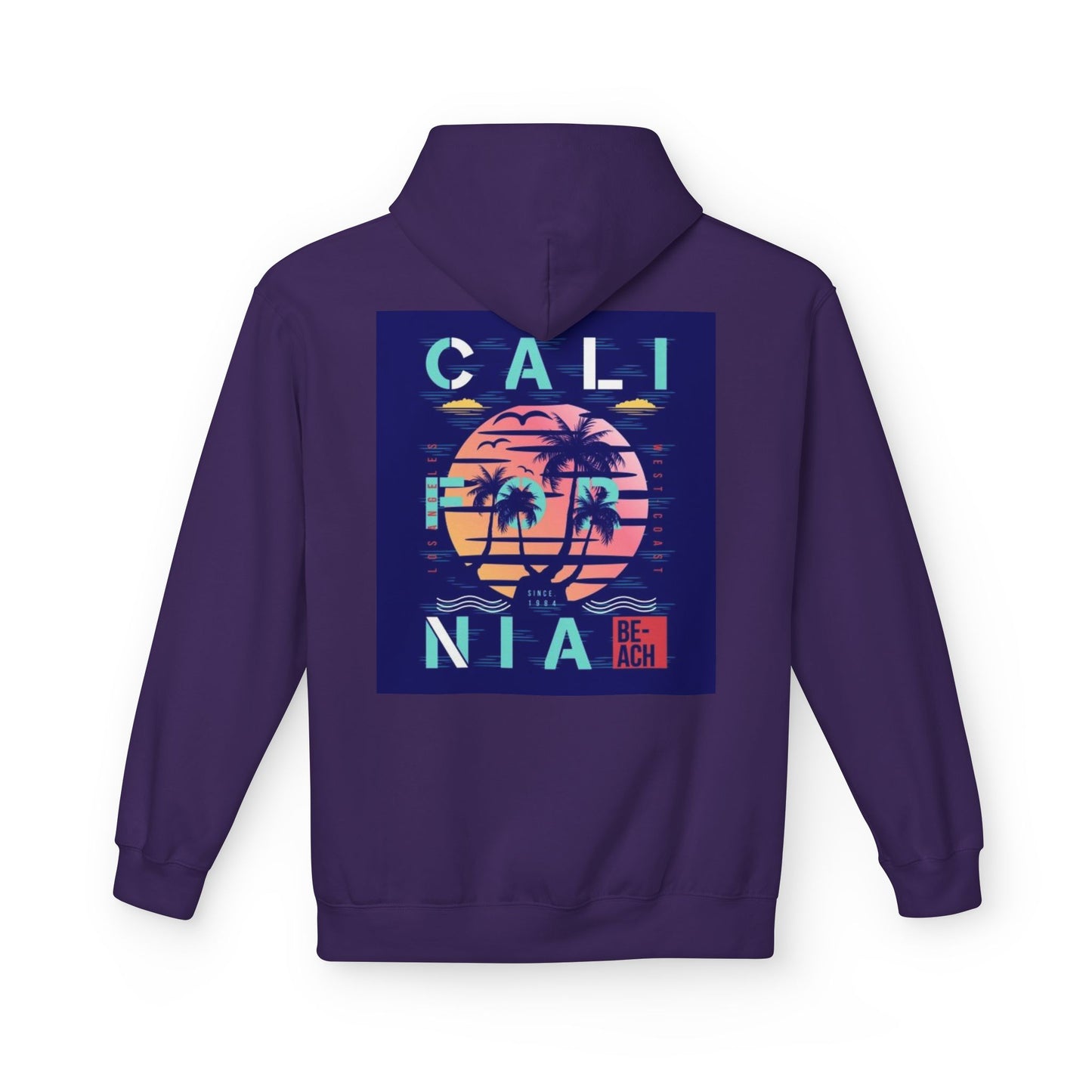 California Beach Vibes Unisex Fleece Hoodie - Softstyle Midweight Sweatshirt