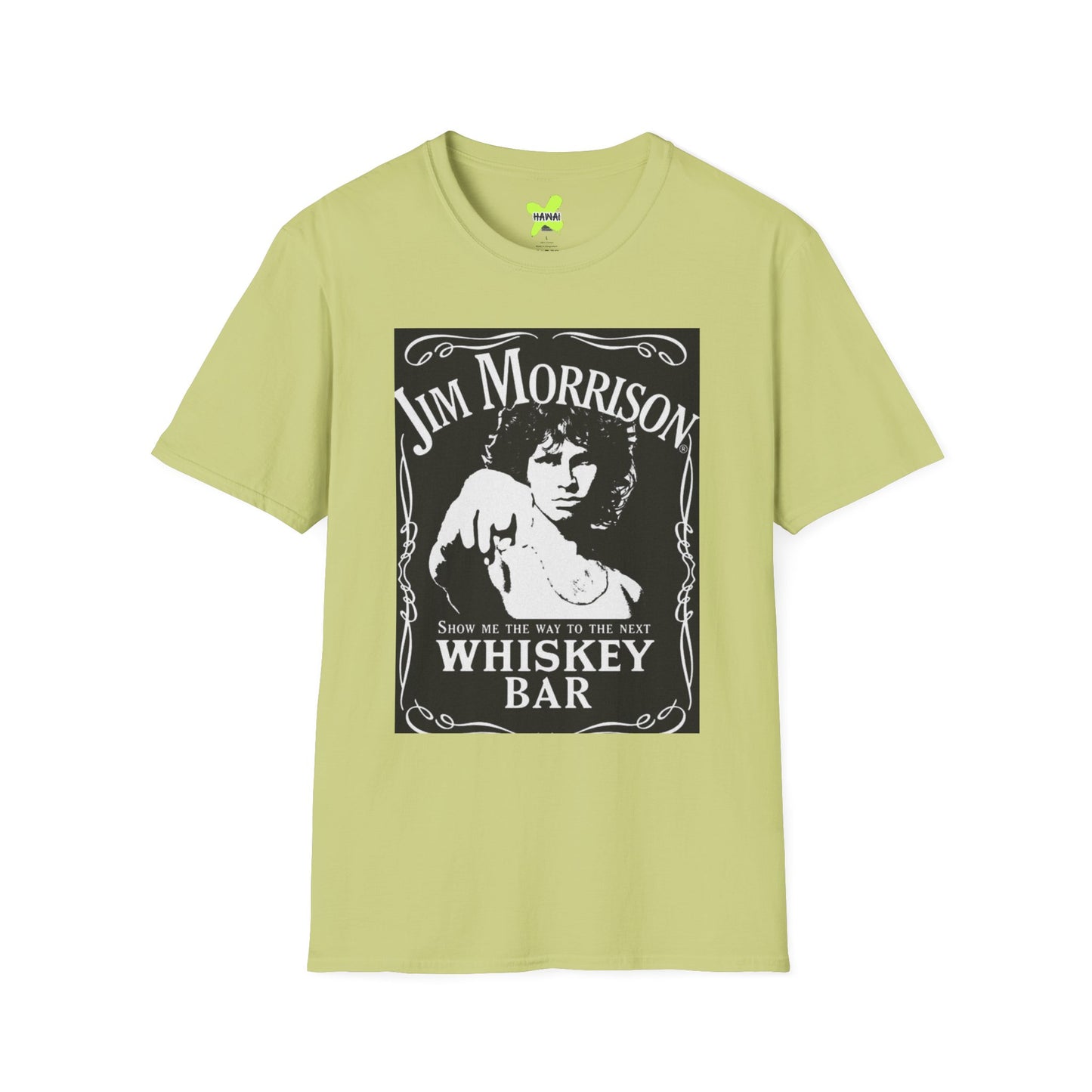Jim Morrison Whiskey Bar Unisex Softstyle T-Shirt - Vintage Rock Apparel
