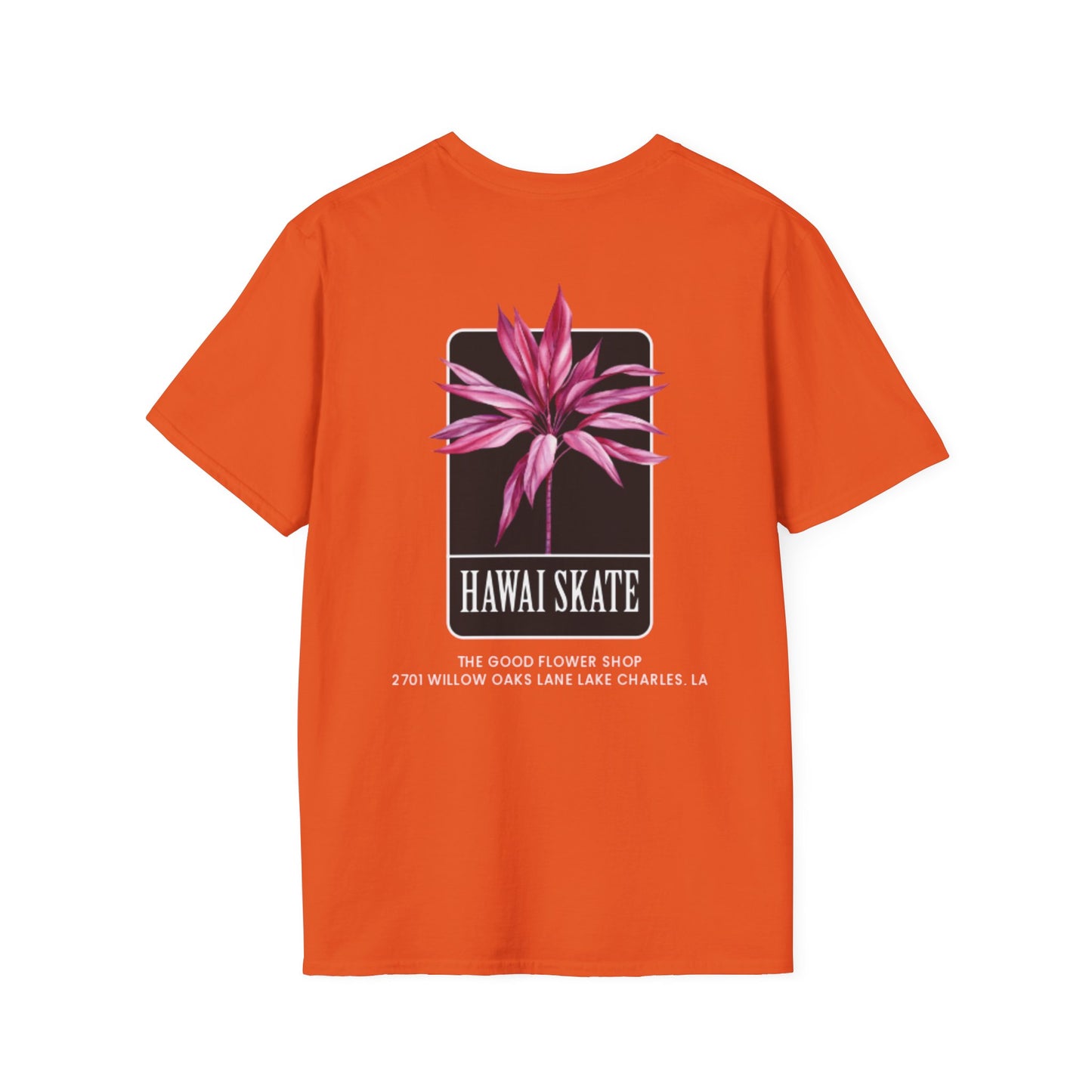 Hawaii Skate Floral Unisex T-Shirt - Relaxed Fit Graphic Tee