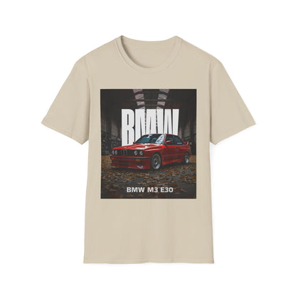 Classic BMW M3 E30 Unisex T-Shirt - Car Enthusiast Tee, Retro Automotive Shirt, Gift for Him, Birthday Apparel, Casual Style