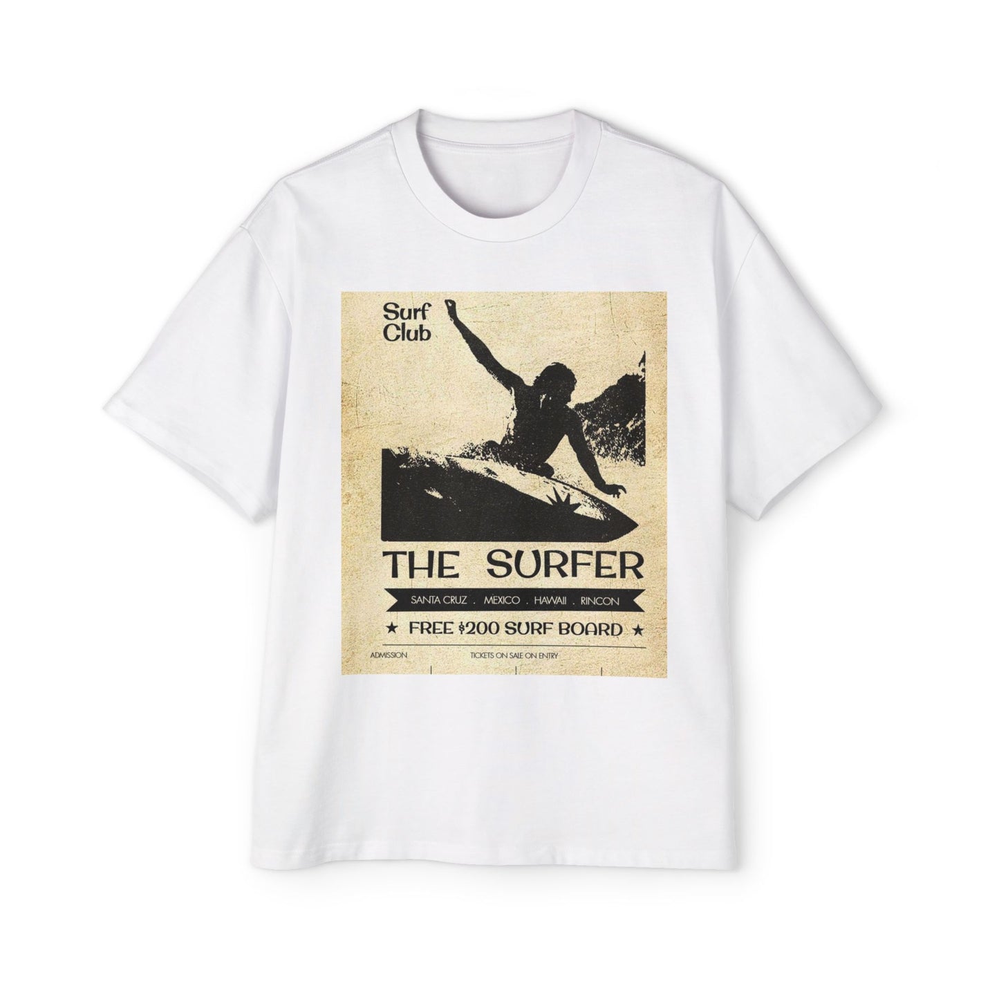 The Surfer Vintage Surf Club Tee — Men's Oversized Surf Graphic T-Shirt