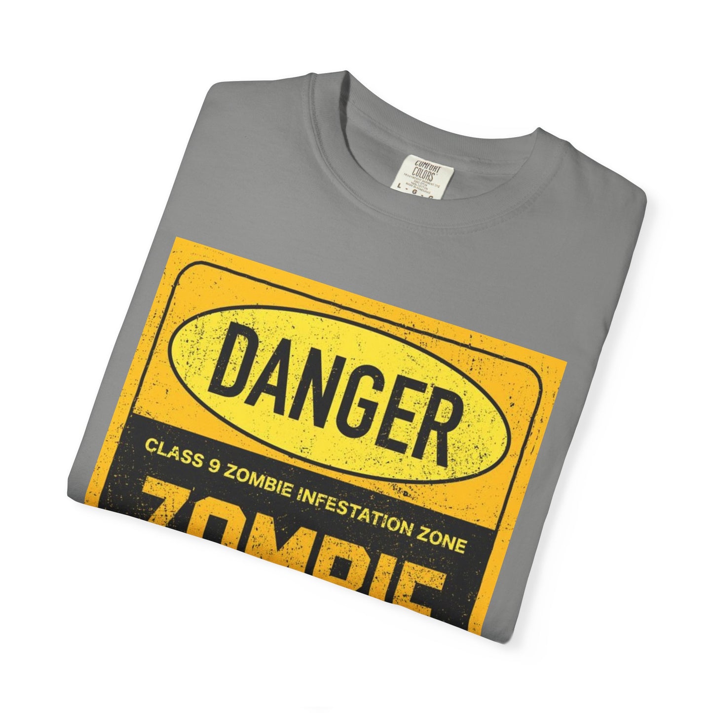 Zombie Zone T-Shirt - Unisex Danger Graphic Tee for Halloween & Horror Fans