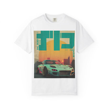 Retro Sunset Racing T-Shirt — Vintage Sports Car Graphic