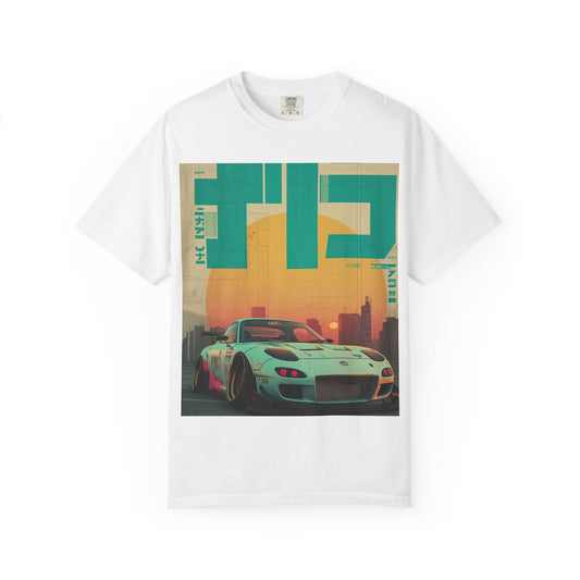 Retro Sunset Racing T-Shirt — Vintage Sports Car Graphic