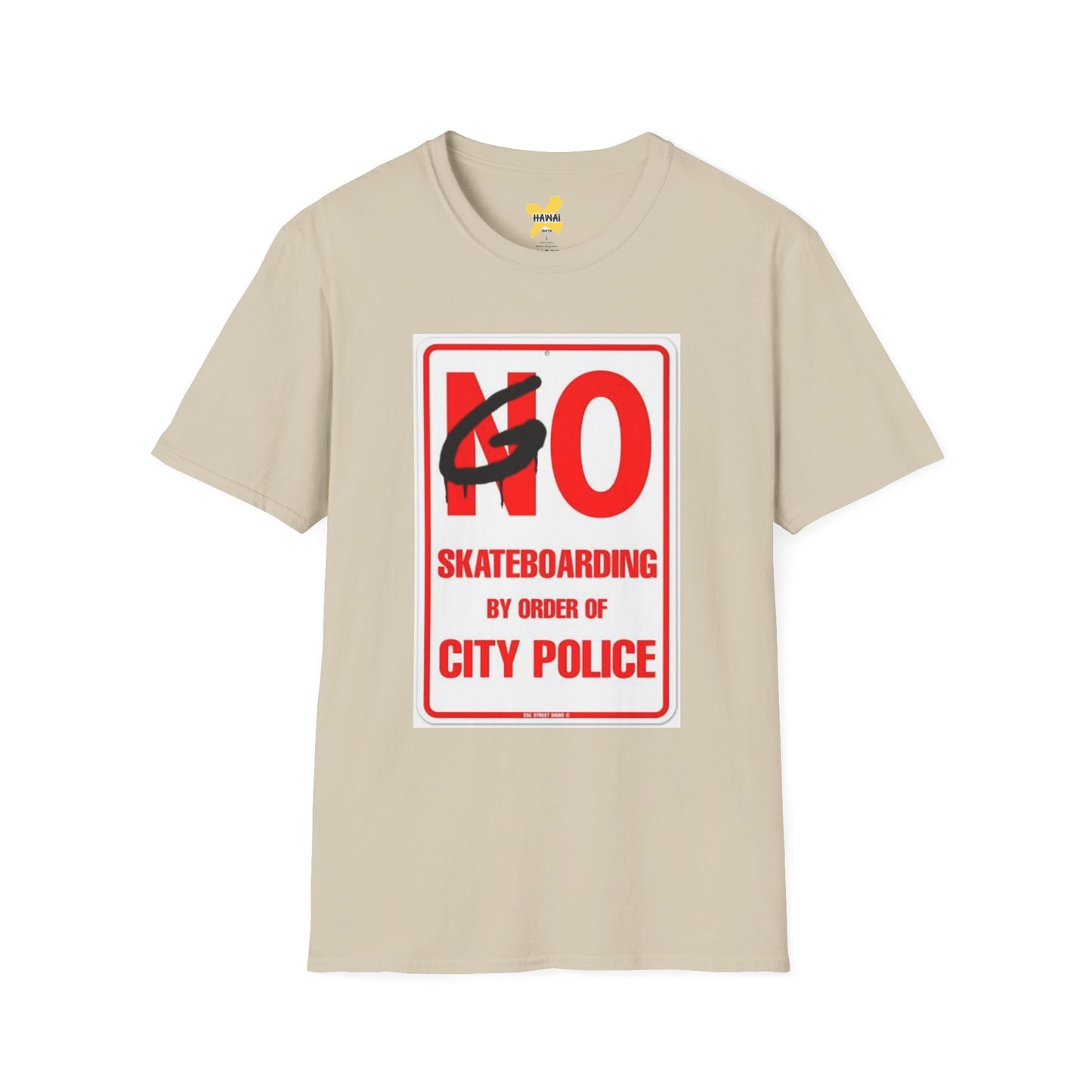No Skateboarding Funny Unisex T-Shirt - City Police Sign Design