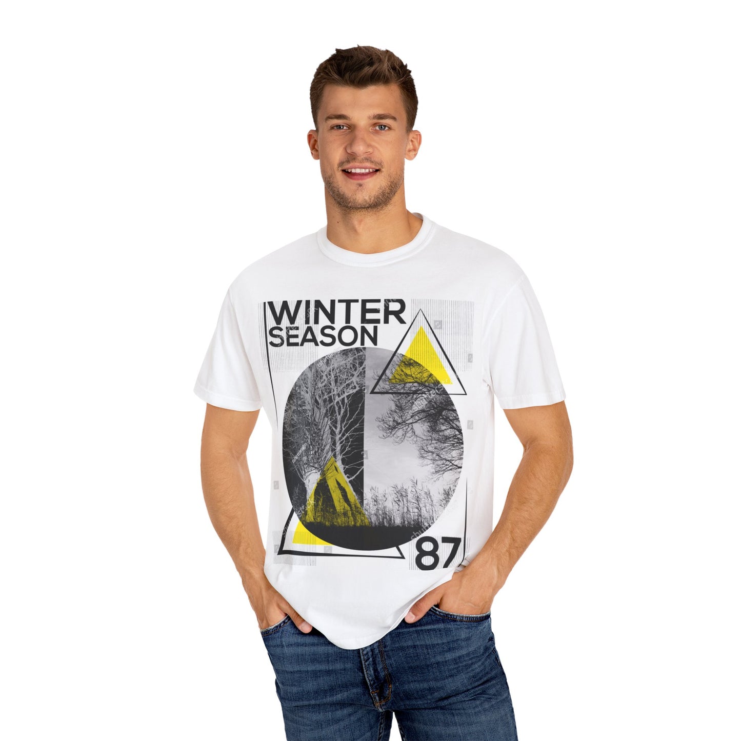 Winter Season Graphic T-shirt, Unisex Tee for Fashion Lovers, Cool Casual Wear, Winter Apparel, Unique Gift for Him/Her