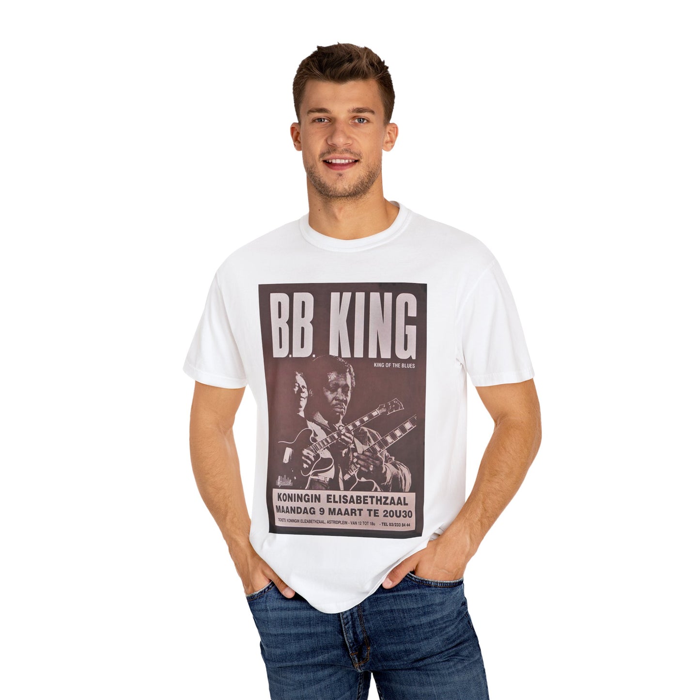 BB King Tribute Unisex Garment-Dyed T-Shirt - King of the Blues Graphic Tee