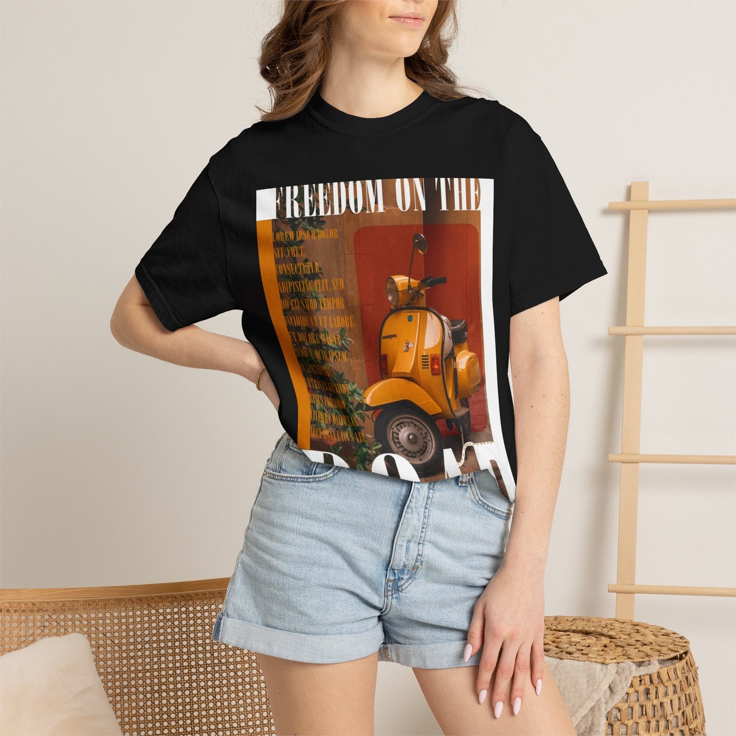 Vintage Vespa 'Freedom on the Road' T-Shirt