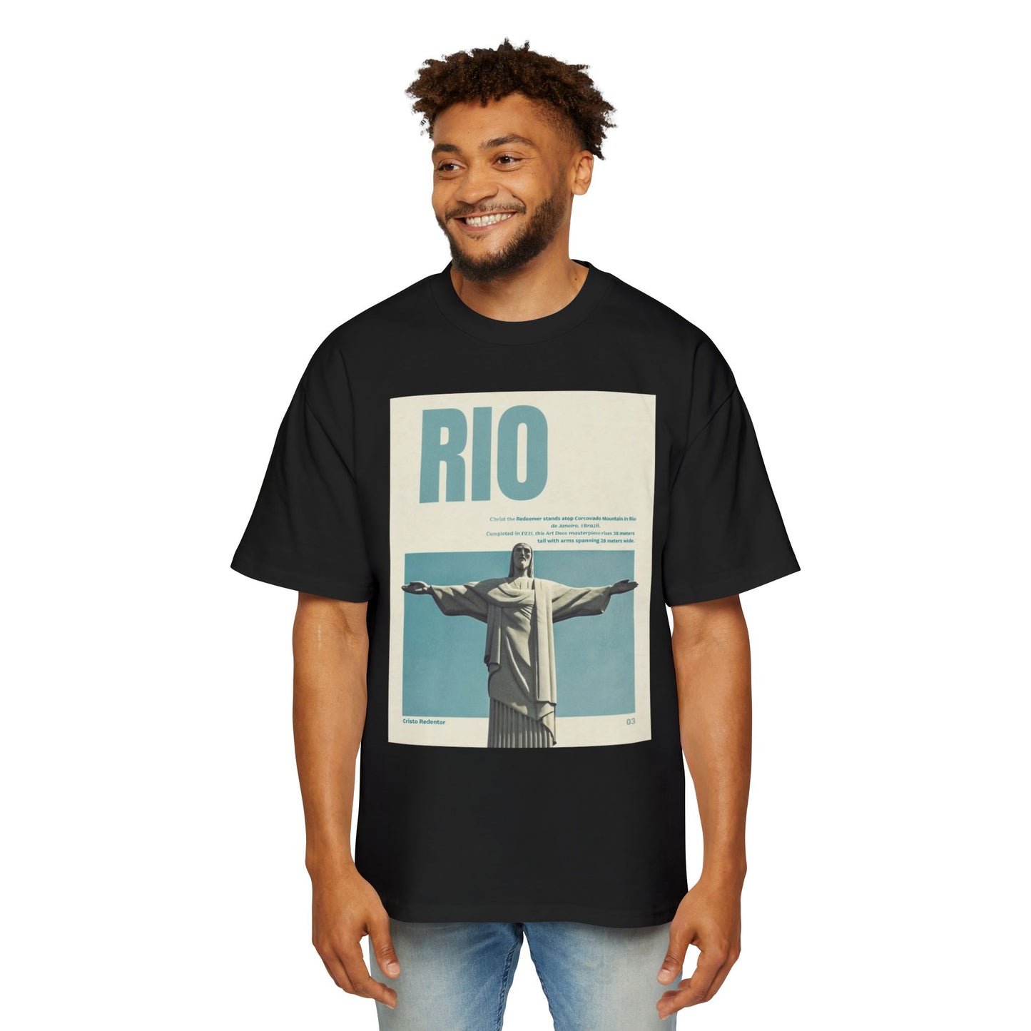 Rio Vintage Poster T-Shirt — Christ the Redeemer Travel Tee