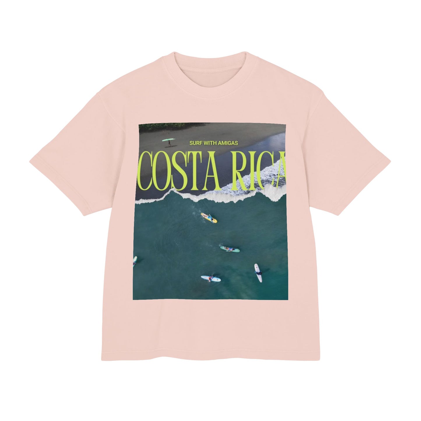 Costa Rica Surf Tee — Aerial Surfboard Photo Graphic T-Shirt