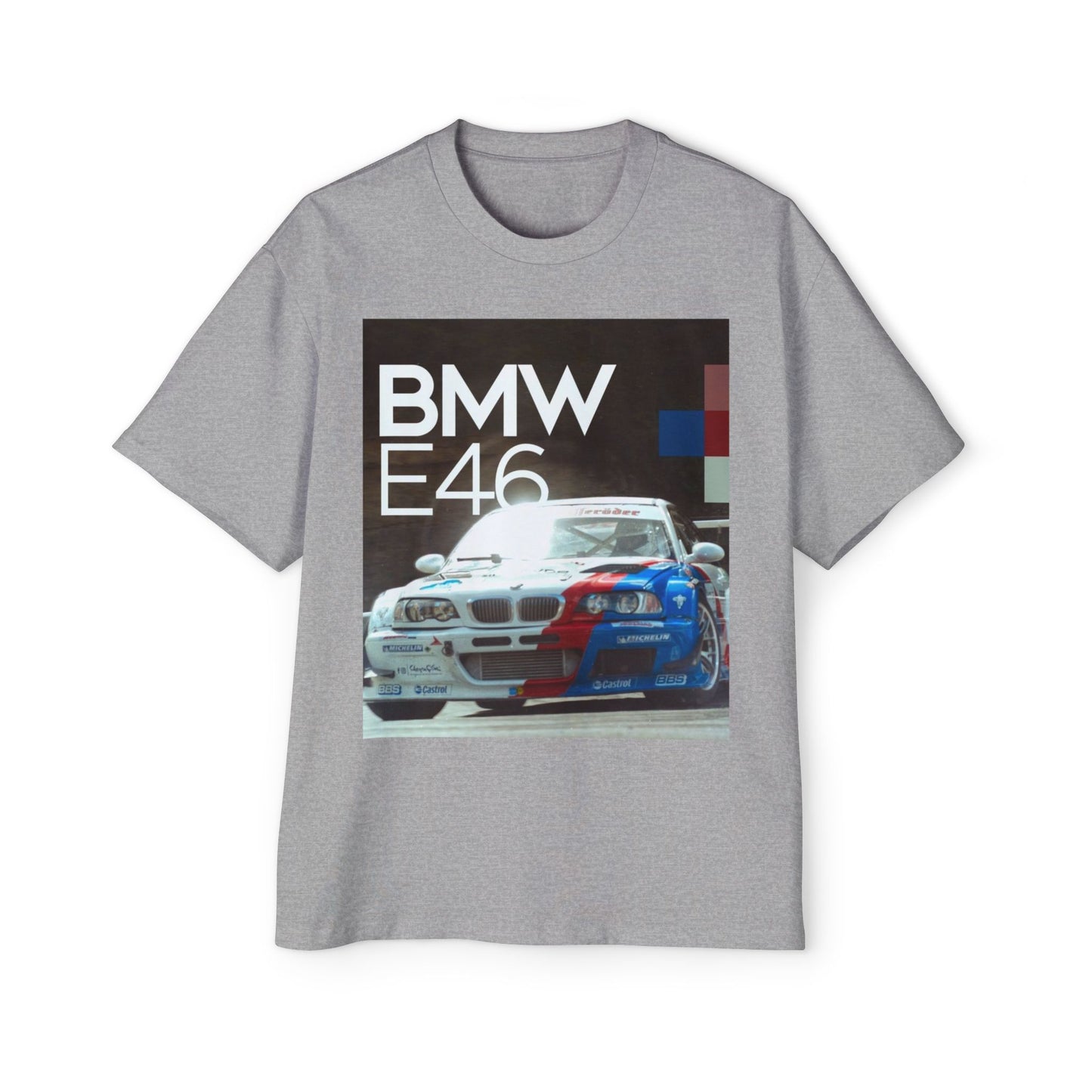 BMW E46 Racing Tee — Mens Oversized Car Graphic T-Shirt