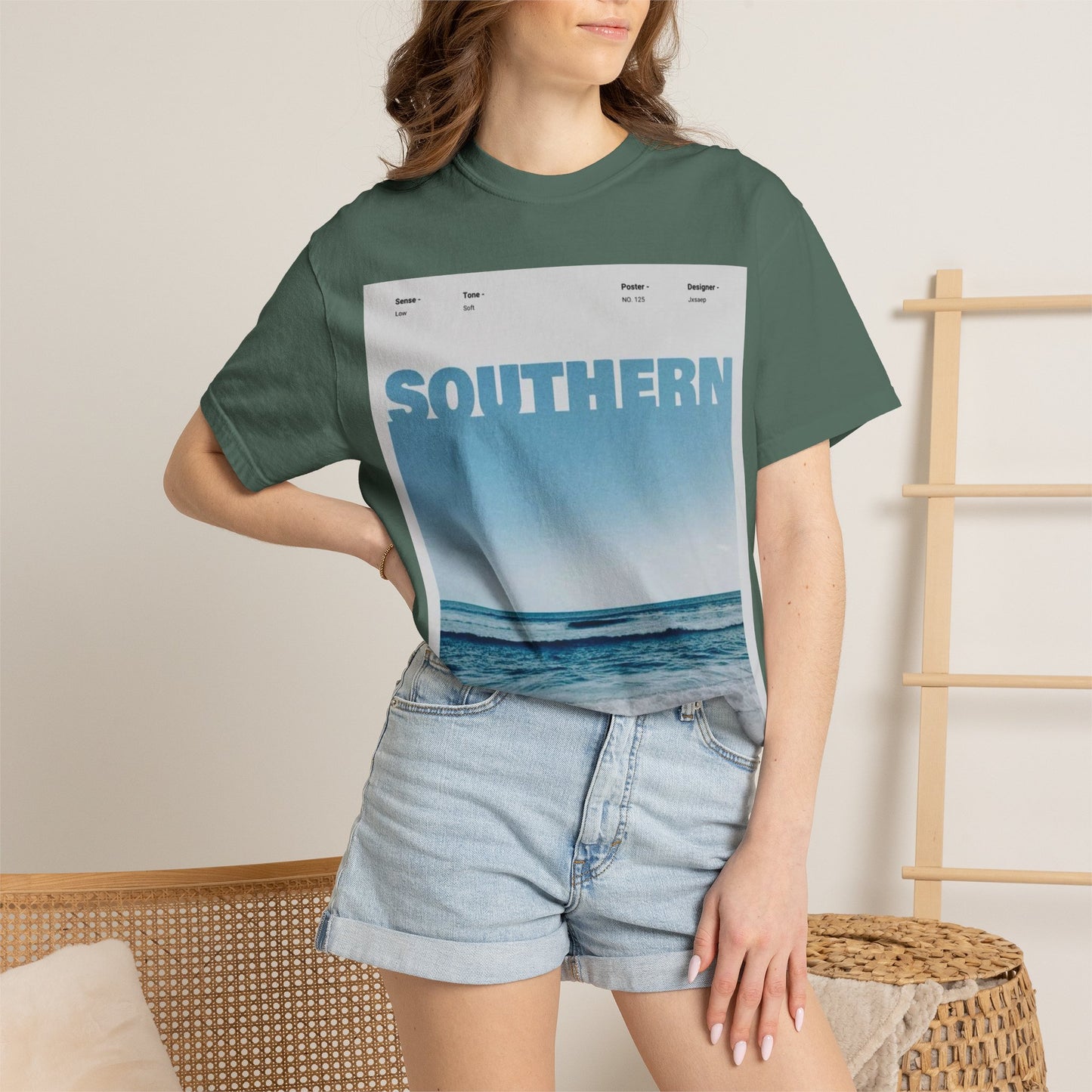 Southern Beach Photo T-Shirt — Ocean Waves Graphic Tee