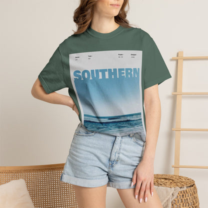 Southern Beach Photo T-Shirt — Ocean Waves Graphic Tee