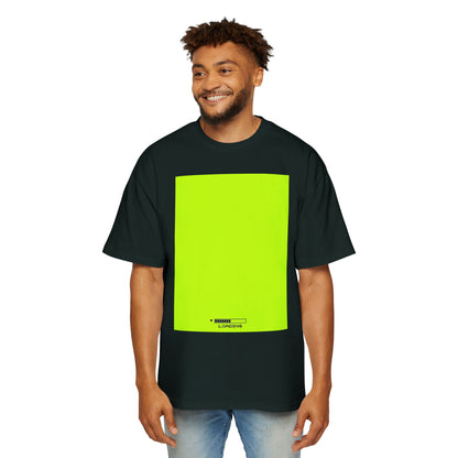 Oversized Tee — Neon Green Minimal Graphic "SUMMER LOVEDAY"