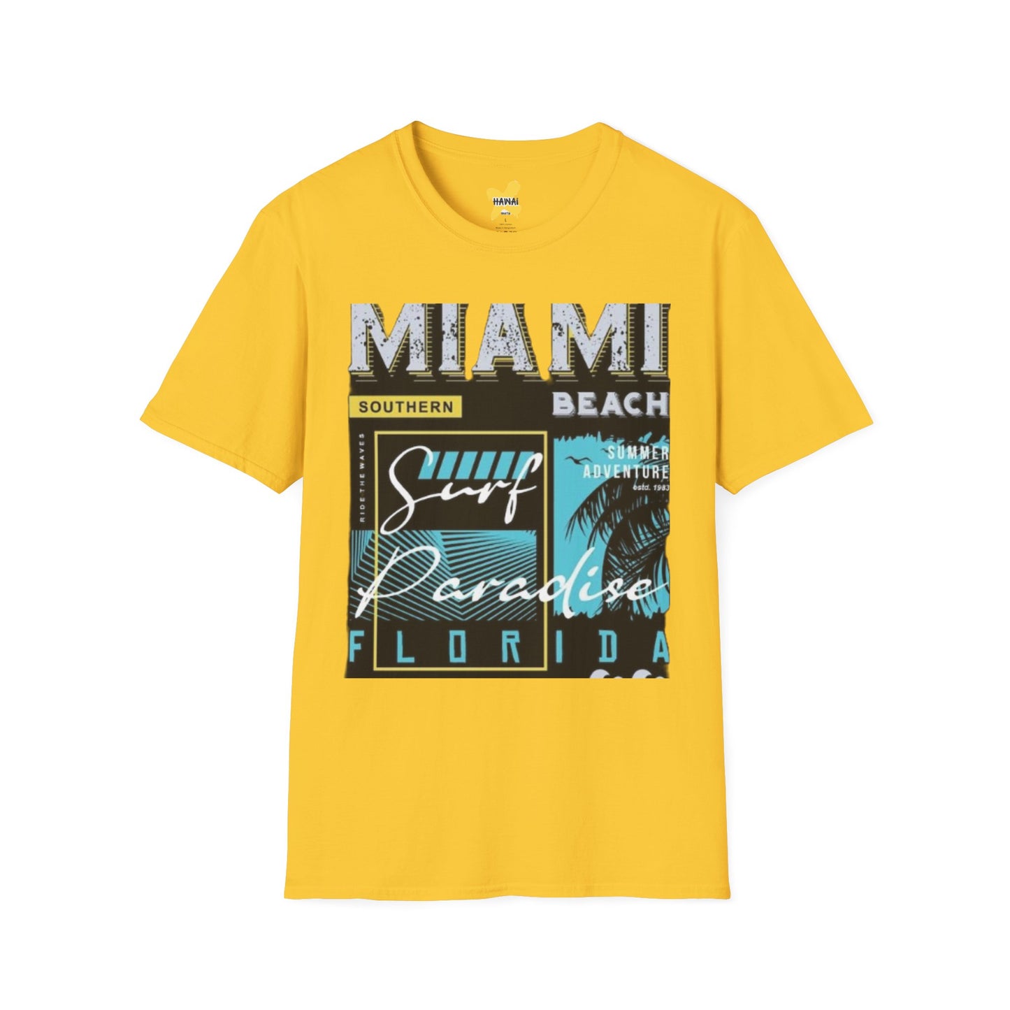 Miami Beach Surf Adventure Unisex Softstyle T-Shirt