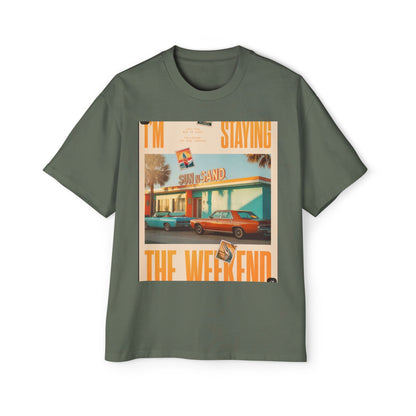 Weekend Vibes Tee — "I'm Staying the Weekend" Retro Diner Graphic T-Shirt