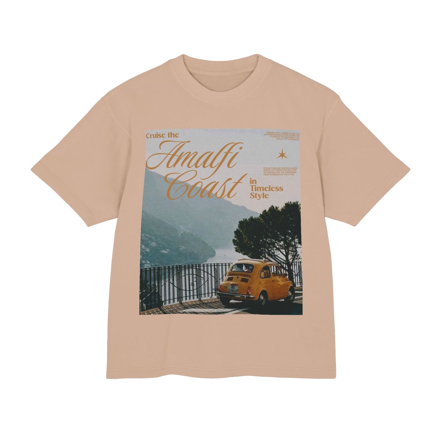 Amalfi Coast Vintage Fiat Tee – Retro Travel Graphic T-Shirt